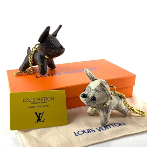 Louis Vuitton Dog Charm Keychain