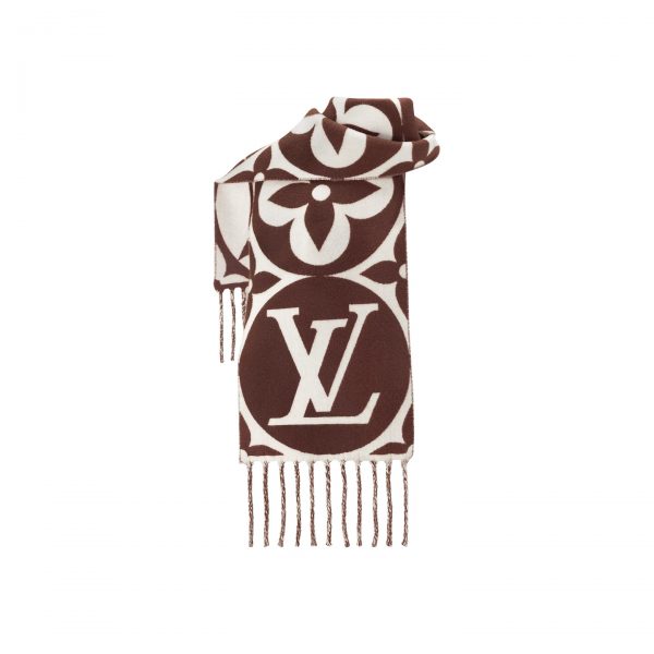 Louis Vuitton Brown M79215 FLIGHT MODE LV Medallion Scarf