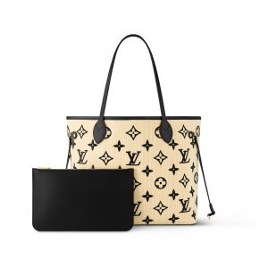 Louis Vuitton M22838 Neverfull MM Lotus cotton Black Beige