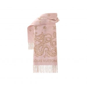 Louis Vuitton M79543 Pink Precious Dragon Reykjavik Scarf