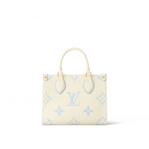 Louis Vuitton M46833 OnTheGo PM Latte/Candy Blue