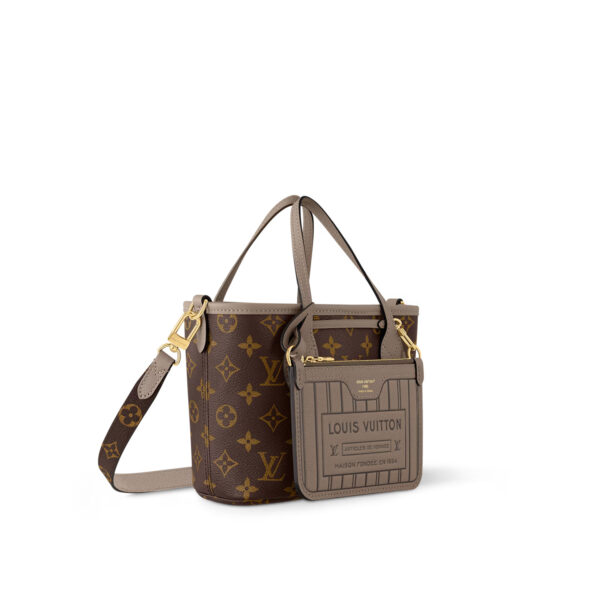 Louis Vuitton M12109 Neverfull Bandoulière Inside Out BB Dark Fango